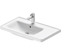 Duravit D-Neo mueble lavabo, lavabo izquierda, 800x480mm, 1 agujero para grifo, con rebosadero, blanco alto brillo, 2369800000