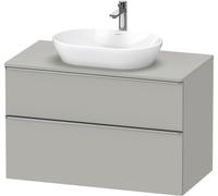 Duravit D-Neo, mueble bajo lavabo consola suspendido, 1000x664x550mm, 1x extraíble, 1x cajón, con tirador de acero inoxidable cepillado, DE4968070070000, Color: DecoraciÃ³n gris hormigÃ³n mate