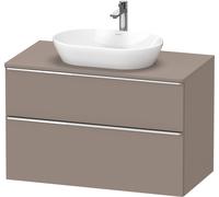 Duravit D-Neo, mueble bajo lavabo consola suspendido, 1000x664x550mm, 1x extraíble, 1x cajón, con tirador cromo, DE4968010430000, Color: Decoración Basalto Mate