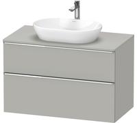 Duravit D-Neo, mueble bajo lavabo consola suspendido, 1000x664x550mm, 1x extraíble, 1x cajón, con tirador cromo, DE4968010070000, Color: DecoraciÃ³n gris hormigÃ³n mate