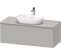 Duravit D-Neo, mueble bajo lavabo consola suspendido, 1200x459x550mm, 1x extraíble, con tirador de bronce cepillado, DE4949004070000, Color: DecoraciÃ³n gris hormigÃ³n mate