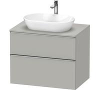 Duravit D-Neo, mueble bajo lavabo consola suspendido, 800x664x550mm, 1x extraíble, 1x cajón, con tirador de acero inoxidable cepillado, DE4967070070000, Color: DecoraciÃ³n gris hormigÃ³n mate