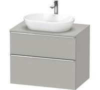 Duravit D-Neo, mueble bajo lavabo consola suspendido, 800x664x550mm, 1x extraíble, 1x cajón, con tirador cromo, DE4967010070000, Color: DecoraciÃ³n gris hormigÃ³n mate