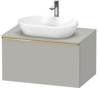 Duravit D-Neo, mueble bajo lavabo de consola suspendido, 800x459x550mm, 1x extraíble, con tirador de oro pulido, DE4947034070000, Color: DecoraciÃ³n gris hormigÃ³n mate