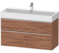 Duravit D-Neo mueble bajo lavabo suspendido, 1184x625x442mm, 1 extraíble, 1 cajón, con tirador cromo, DE4375010790000, Color: Decoración nogal mate