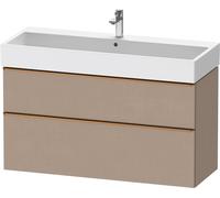 Duravit D-Neo mueble bajo lavabo suspendido, 1184x625x442mm, 1 extraíble, 1 cajón, con tirador de bronce cepillado, DE4375004750000, Color: Lino mate decorativo