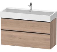 Duravit D-Neo mueble bajo lavabo suspendido, 1184x625x442mm, 1 extraíble, 1 cajón, con tirador negro diamante, DE43750BD550000, Color: Decoración marmolada de roble