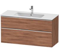 Duravit D-Neo mueble bajo lavabo suspendido, 1210x625x462mm, 1 extraíble, 1 cajón, con tirador cromo, DE4364010790000, Color: Decoración nogal mate