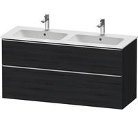 Duravit D-Neo mueble bajo lavabo suspendido, 1280x625x462mm, 1 extraíble, 1 cajón, con tirador de acero inoxidable cepillado, DE4365070160000, Color: Roble negro mate decoración