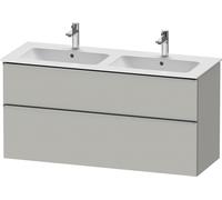 Duravit D-Neo mueble bajo lavabo suspendido, 1280x625x462mm, 1 extraíble, 1 cajón, con tirador de acero inoxidable cepillado, DE4365070070000, Color: DecoraciÃ³n gris hormigÃ³n mate