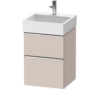 Duravit D-Neo mueble bajo lavabo suspendido, 484x625x442mm, 1 extraíble, 1 cajón, con tirador cromo, DE4370010910000, Color: Taupe Mate DecoraciÃ³n