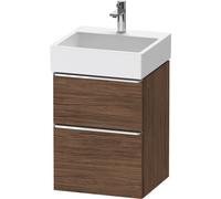 Duravit D-Neo mueble bajo lavabo suspendido, 484x625x442mm, 1 extraíble, 1 cajón, con tirador cromo, DE4370010210000, Color: Decoración nogal oscuro mate