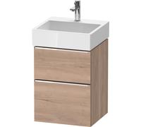 Duravit D-Neo mueble bajo lavabo suspendido, 484x625x442mm, 1 extraíble, 1 cajón, con tirador cromo, DE4370010550000, Color: Decoración marmolada de roble