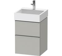 Duravit D-Neo mueble bajo lavabo suspendido, 484x625x442mm, 1 extraíble, 1 cajón, con tirador de acero inoxidable cepillado, DE4370070070000, Color: DecoraciÃ³n gris hormigÃ³n mate