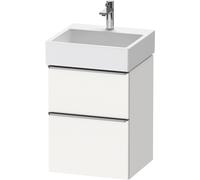 Duravit D-Neo mueble bajo lavabo suspendido, 484x625x442mm, 1 extraíble, 1 cajón, con tirador de acero inoxidable cepillado, DE4370070180000, Color: Blanco Mate Decoración