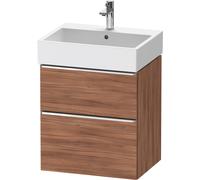 Duravit D-Neo mueble bajo lavabo suspendido, 584x625x442mm, 1 extraíble, 1 cajón, con tirador cromo, DE4371010790000, Color: Decoración nogal mate