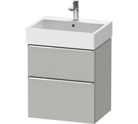 Duravit D-Neo mueble bajo lavabo suspendido, 584x625x442mm, 1 extraíble, 1 cajón, con tirador cromo, DE4371010070000, Color: DecoraciÃ³n gris hormigÃ³n mate