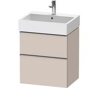 Duravit D-Neo mueble bajo lavabo suspendido, 584x625x442mm, 1 extraíble, 1 cajón, con tirador de acero inoxidable cepillado, DE4371070910000, Color: Taupe Mate DecoraciÃ³n