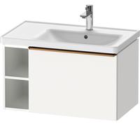 Duravit D-Neo mueble bajo lavabo suspendido, 784x440x452 mm, 1 cajón extraíble, 1 compartimento abierto en el lado izquierdo, con tirador de bronce cepillado, DE4257004180000, Color: Blanco Mate Decor
