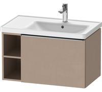 Duravit D-Neo mueble bajo lavabo suspendido, 784x440x452mm, 1 extraíble, 1 compartimento abierto en el lado izquierdo, con tirador de acero inoxidable cepillado, DE4257070750000, Color: Lino mate deco