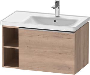 Duravit D-Neo mueble bajo lavabo suspendido, 784x440x452mm, 1 extraíble, 1 compartimento abierto en el lado izquierdo, con tirador de acero inoxidable cepillado, DE4257070550000, Color: Decoración mar
