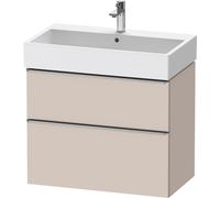 Duravit D-Neo mueble bajo lavabo suspendido, 784x625x442mm, 1 extraíble, 1 cajón, con tirador de acero inoxidable cepillado, DE4373070910000, Color: Taupe Mate DecoraciÃ³n