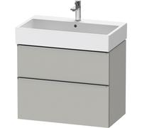 Duravit D-Neo mueble bajo lavabo suspendido, 784x625x442mm, 1 extraíble, 1 cajón, con tirador de acero inoxidable cepillado, DE4373070070000, Color: DecoraciÃ³n gris hormigÃ³n mate
