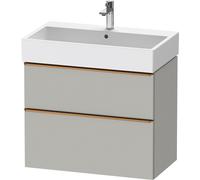 Duravit D-Neo mueble bajo lavabo suspendido, 784x625x442mm, 1 extraíble, 1 cajón, con tirador de bronce cepillado, DE4373004070000, Color: DecoraciÃ³n gris hormigÃ³n mate