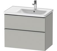 Duravit D-Neo mueble bajo lavabo suspendido, 784x625x452 mm, 1 extraíble, 1 cajón, con tirador de acero inoxidable cepillado, DE4358070070000, Color: DecoraciÃ³n gris hormigÃ³n mate