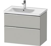 Duravit D-Neo mueble bajo lavabo suspendido, 784x625x452mm, 1 extraíble, 1 cajón, con tirador cromo, DE4357010070000, Color: DecoraciÃ³n gris hormigÃ³n mate