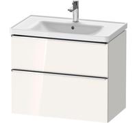 Duravit D-Neo mueble bajo lavabo suspendido, 784x625x452mm, 1 extraíble, 1 cajón, con tirador cromo, DE4355010220000, Color: Decoración blanca de alto brillo