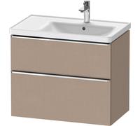 Duravit D-Neo mueble bajo lavabo suspendido, 784x625x452mm, 1 extraíble, 1 cajón, con tirador cromo, DE4358010750000, Color: Lino mate decorativo