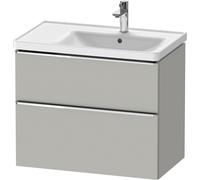Duravit D-Neo mueble bajo lavabo suspendido, 784x625x452mm, 1 extraíble, 1 cajón, con tirador cromo, DE4358010070000, Color: DecoraciÃ³n gris hormigÃ³n mate