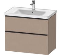 Duravit D-Neo mueble bajo lavabo suspendido, 784x625x452mm, 1 extraíble, 1 cajón, con tirador negro diamante, DE43550BD750000, Color: Lino mate decorativo