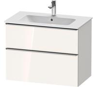 Duravit D-Neo mueble bajo lavabo suspendido, 810x625x462mm, 1 extraíble, 1 cajón, con tirador de acero inoxidable cepillado, DE4362070220000, Color: Decoración blanca de alto brillo
