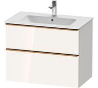 Duravit D-Neo mueble bajo lavabo suspendido, 810x625x462mm, 1 extraíble, 1 cajón, con tirador de bronce cepillado, DE4362004220000, Color: Decoración blanca de alto brillo