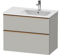 Duravit D-Neo mueble bajo lavabo suspendido, 810x625x462mm, 1 extraíble, 1 cajón, con tirador de bronce cepillado, DE4367004070000, Color: DecoraciÃ³n gris hormigÃ³n mate