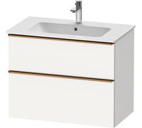 Duravit D-Neo mueble bajo lavabo suspendido, 810x625x462mm, 1 extraíble, 1 cajón, con tirador de bronce cepillado, DE4362004180000, Color: Blanco Mate Decoración