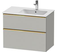 Duravit D-Neo mueble bajo lavabo suspendido, 810x625x462mm, 1 extraíble, 1 cajón, con tirador de oro pulido, DE4367034070000, Color: DecoraciÃ³n gris hormigÃ³n mate