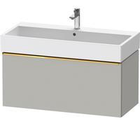 Duravit D-Neo mueble bajo lavabo suspendido, 984x440x442 mm, 1 extraíble, con tirador de oro pulido, DE4274034070000, Color: DecoraciÃ³n gris hormigÃ³n mate