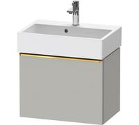 Duravit D-Neo mueble bajo lavabo suspendido, Compact, 584x440x372mm, 1 extraíble, con tirador de oro pulido, DE4229034070000, Color: DecoraciÃ³n gris hormigÃ³n mate