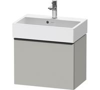 Duravit D-Neo mueble bajo lavabo suspendido, Compact+, 584x440x372mm, 1 extraíble, con tirador negro diamante, DE42290BD070000, Color: DecoraciÃ³n gris hormigÃ³n mate