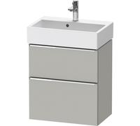 Duravit D-Neo mueble bajo lavabo suspendido, Compact, 584x625x372mm, 1 extraíble, 1 cajón, con tirador cromo, DE4329010070000, Color: DecoraciÃ³n gris hormigÃ³n mate