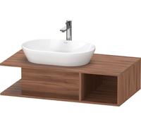 Duravit D-Neo, mueble de baño colgado en la pared, ancho 1000 x profundidad 550mm, 1x compartimento abierto en el lado derecho, DE492907979, Color: Nogal natural decorado