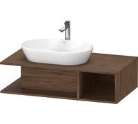 Duravit D-Neo, mueble de baño colgado en la pared, anchura 1000 x profundidad 550mm, 1x compartimento abierto en el lado derecho, DE492902121, Color: Nogal Oscuro