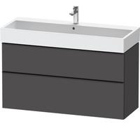 Duravit D-Neo, mueble de baño de pared, anchura 1184 x fondo 442mm, 1x cajón, 1x extraíble, con tirador, DE437504949, Color: Grafito Mate Decoración