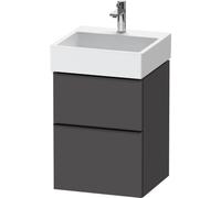 Duravit D-Neo, mueble de baño de pared, anchura 484 x fondo 442mm, 1x cajón, 1x extraíble, con tirador, DE437004949, Color: Grafito Mate Decoración