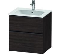 Duravit D-Neo, mueble de baño de pared, anchura 610 x fondo 462mm, 1x cajón, 1x extraíble, con tirador, DE436105353, Color: Decoración Castaño Oscuro