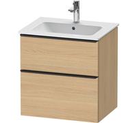 Duravit D-Neo, mueble de baño de pared, anchura 610 x fondo 462mm, 1x cajón, 1x extraíble, con tirador, DE436103030, Color: Naturaleza del roble