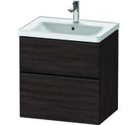 Duravit D-Neo, mueble de baño de pared, anchura 634 x fondo 452mm, 1x cajón, 1x extraíble, con tirador, DE435405353, Color: Decoración Castaño Oscuro